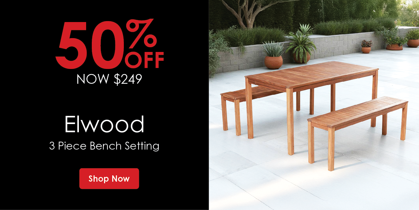 Now $249 50% Off  Elwood 3 Piece Bench Setting | Shop Now